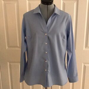 New Light Blue Red House Ladies Nailhead No Iron Career Casual Blouse Shirt …